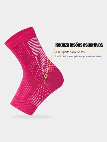 J COLOUR Manga de suporte de tornozelo Meias de compressão anti-fadiga para o pé Meias de compressão