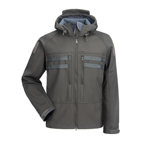 Veste tactique à capuche imperméable en polaire S-3XL