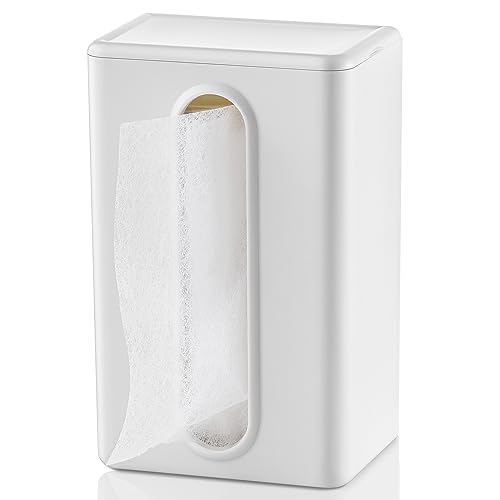 Magnetic Dryer Sheet Holder for Laundry Room Dryer Sheet Container Dryer Sheet Dispenser Wall Dryer Sheet Box for Laundry Organization and Storage Plastic Fabric Sheet Holder with Lid Cream White