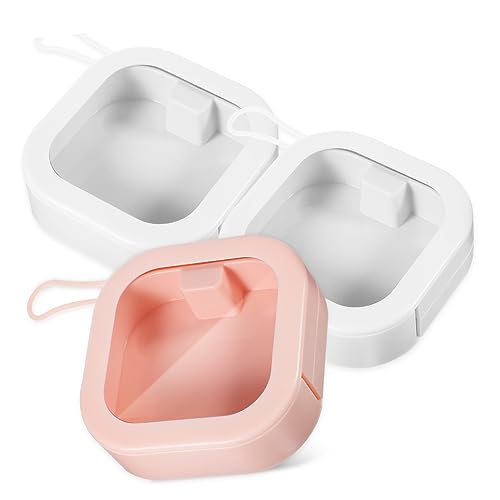 KOMBIUDA 3pcs Organizer Boxes Retainer Storage Case Dividers Plastic Holder for Braces Modern Design Portable