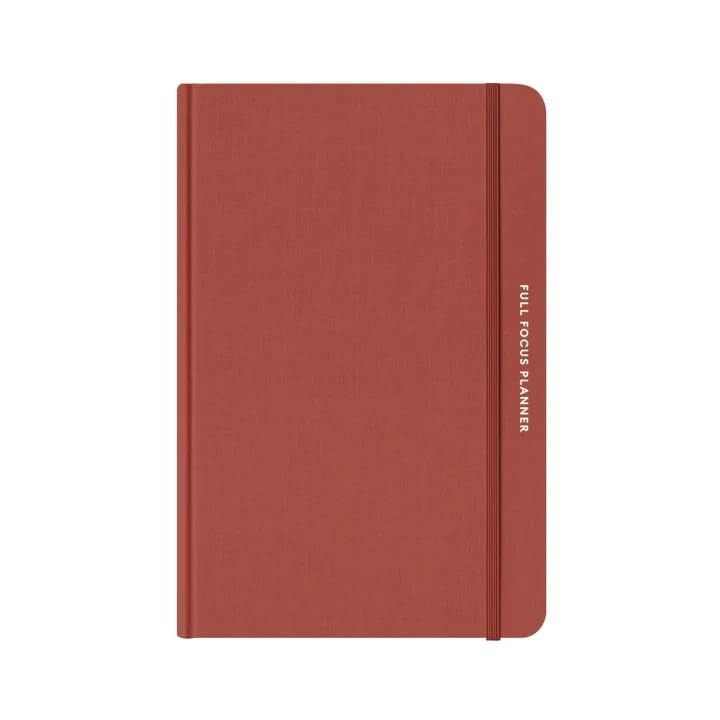 Full Focus Sienna Linen Planner 2020 - Daily Planner, Yearly & Monthly Calendar, A5 Size