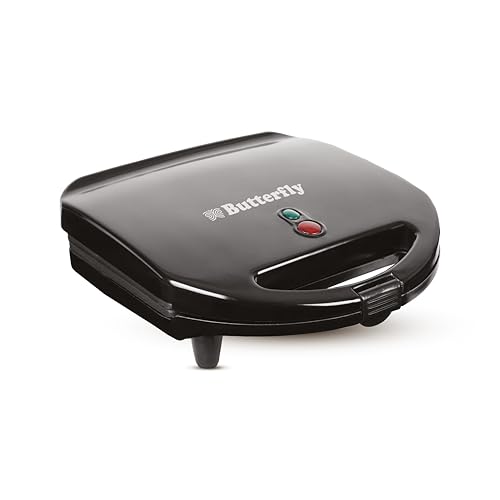 Image of Butterfly Crosta Grill 750W Sandwich Maker | German‑Engineered Non-stick Coated Plates | Crisp‑Core Heating Design | 1 Year Warranty