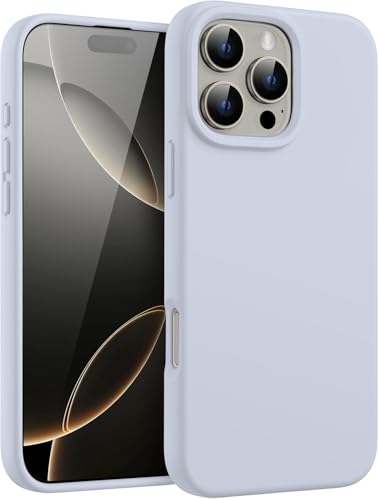 Image of DIZORO Compatible for iPhone 16 Pro Max Case 6.9, Slim Liquid Silicone 3 Layers Full Covered Soft Gel Rubber Phone Case Protective Cover 6.9 Inch (Mist Blue.)
