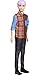 Barbie Ken Fashionistas Doll #154 with Sculpted Purple Hair Wearing a Color-Blocked Plaid Shirt, Black Denim Pants & Boots, Toy for Kids 3 to 8 Years Old