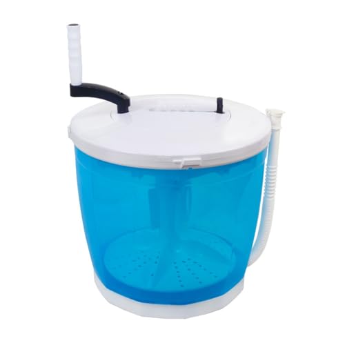 2 In 1 Mini Manual Washing Machine And Dehydrator Combo 14x13.4in Small Washer Space Saver For Home Travel College Room RV Apartment(Blue)