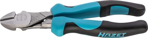 HAZET Kraft-Seitenschneider 1802M-22 I Induktiv gehärtete Schneide (Härte: 64 HRC) I Ergonomischer 2-Komponenten-Griff I Für präzises schneiden von Materialien mit geringem Kraftaufwand