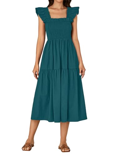 Image of Rooscier Women's A Line Smocked Midi Dress