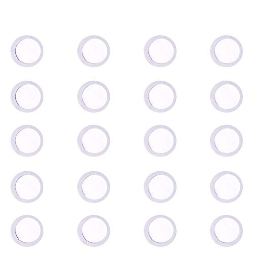 WANDIC 20er Pack Membranflöten Membran, Weiß diaphragma, Caya Diaphragma Set, Zubehör für Kazoos Instrument, Geeignet für Erwachsene und Musikanfänger