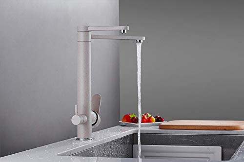 Robinet d'eau potable pour évier de cuisine avec mitigeur noir mat pivotant