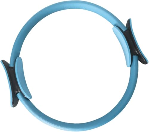 Anello per Pilates Manico, Anello da Pilates, Anello Flessibile Resistente con Maniglie Imbottite, Magic Circle Pilates, Fitness Ring per Esercizi Interni della Cosce e Gambe, Casa (Blu)