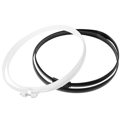 FESTFENDS Aros de Fijación Negros para Ventilador Eléctrico de 16 Pulgadas, Accesorios de Plástico Reutilizables y Diseño Compacto, 2 Piezas para Ventiladores de Escritorio y Piso