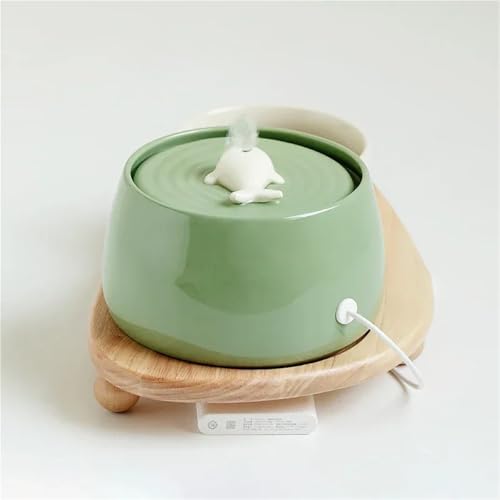 Fuente de agua para gatos y perros 1.3L cerámica USB miniatura 2