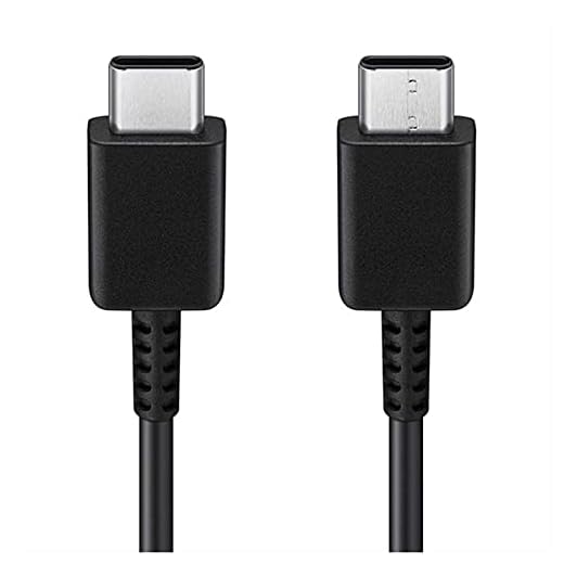 Laddningskabel för original Samsung EP-DG977 USB-C till USB-C Galaxy S20 FE, S20 Plus, S20 Ultra, S21, S21 Ultra, S21 Plus, A72, A52, A42, A41, A32, A21s, A12, Note 20 Ultra, Z Fold2, S10 Lite, Note 10 Lite