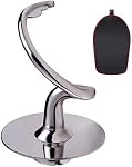 Dough Hook and Mixer Slider Mat for KitchenAid 4.5-5 Quart Tilt-Head Stand Mixer, Stainless Steel Bread Hook Attachment, Mess Free, Dishwasher Safe, Mixer Accessories
