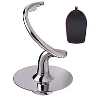 Knethaken Edelstahl für KitchenAid 4,5–5 Quart Mittelgroße Küchenmaschinen mit kippbarem Motorkopf, K45DH Spiralhaken, Spülmaschinenfest, und Rührer Zubehör Mixer-Schiebematte