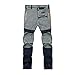Produktbild Crazynekos Herren-Wanderhose, schnelltrocknend, atmungsaktiv, dünn, Grau & Blau, Größe 3XL = US L