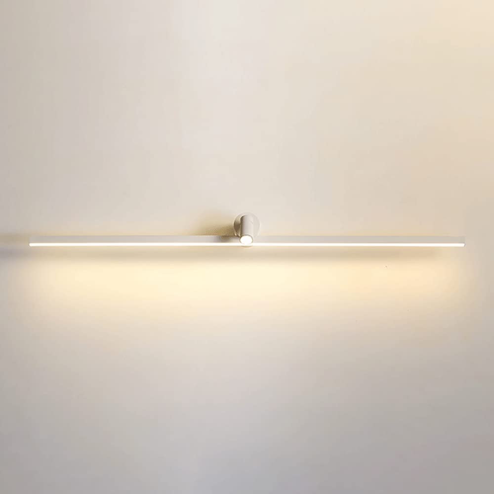 Wydłużona liniowa lampa ścienna, ultra cienka metalowa lampa rurowa z obrotowym reflektorem, wstążka nocna LED, nowoczesne oświetlenie - 3000K, oświetlenie przednie dla Miro