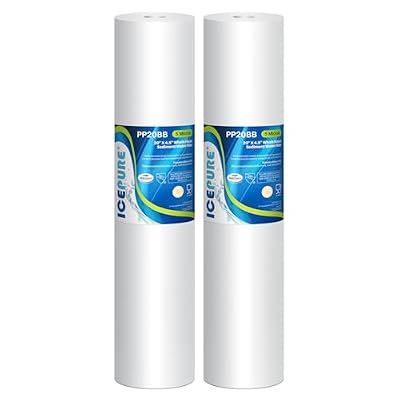 ICEPURE 5 Micron 20" x 4.5" Whole House Sediment Home Water Filter Replacement Cartridge, Compatible with SP-DD-5005-20BB, FPMB5-20, AP810-2, 155358-43, SDC-45-2005, 2PP20BB1M, P5-20, FP25B, 2 Pack