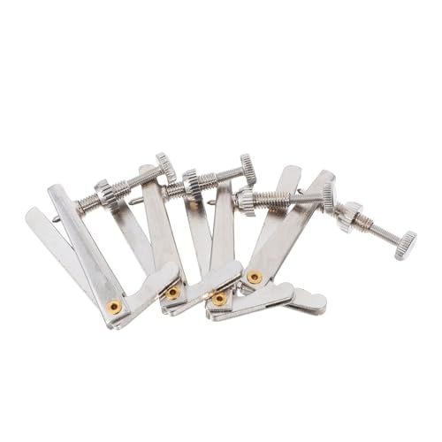 BIUDECO 4pcs Silver Metal Cello Fine Tuners for 4/4-3/4 Cellos Precision String Adjusters Easy to Install for Musicians Metal String Spinner Adjuster
