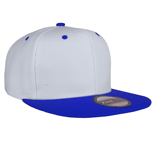 Image of Gelante Plain Blank Flat Brim Adjustable Snapback Baseball Caps LOT 6 Pack