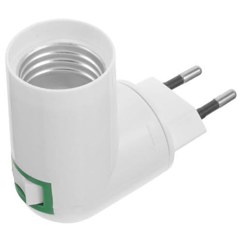 WOONEKY Adaptador Portalámparas E27 Con Interruptor Integrado Base De Casquillo Para Bombilla Led Giratoria Soporte De Luz Seguro Para Hogar Oficina Y Taller