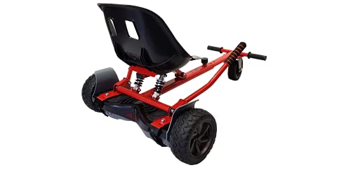 SILI® Aus Straße Suspension Kart für 2 Wheel Self Balance Scooter, verbessertes Design mit Federung unter dem Sitz (ROT) - Image 6