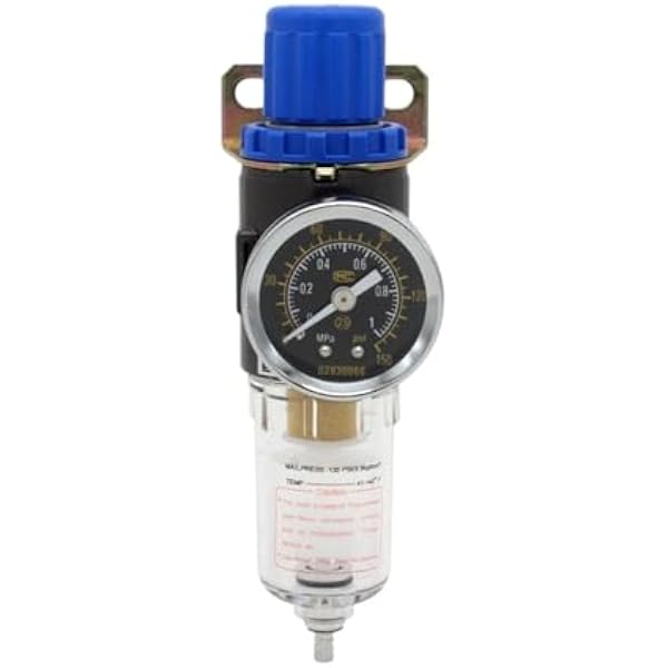 AFR2000 Regulator ciśnienia powietrza 1 4 Separator wody Filtr pułapki sprężarki aerografu Zawór bezpieczeństwa kolor 10 mm fittings-01