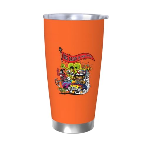 ラットフィンク 水筒 真空断熱ケータイマグ 600ml ステンレスボトル 車用 直飲み 保温 保冷 フタ付きコーヒーカップ アウトドア 車のネイブに最適 スポーツタイプ ステンレスクールボトル 軽量 隔? 水筒 男の子 女の子