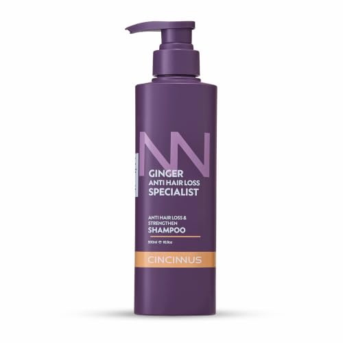 Image of Cincinnus Ginger Anti Hair Loss & Strengthening Shampoo with Camellia & Keratin | Reduces Hair Fall, Strengthens Roots | Daily Care for Weak, Thinning Hair | Growth Support(500ml)