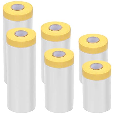 Hedume 6 Pack Pre-Taped Masking Film Cover