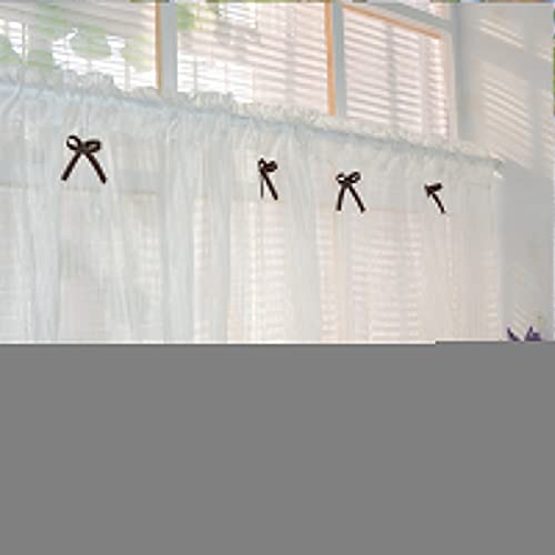 Cortinas de encaje de estilo rústico con capas translúcidas para dormitorio 2