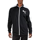 PUMA Men's Contrast Jacket, Black White, M