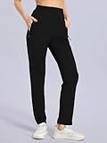 Pantalones de chándal para Mujer, Pantalones de chándal Rectos, Pantalones Deportivos de Pierna Ancha para Mujer, Pantalones Deportivos para Descansar, Negro, X-Large