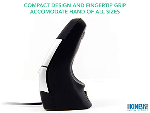 Ratón ergonómico DXT02 negro con diseño vertical avanzado 5