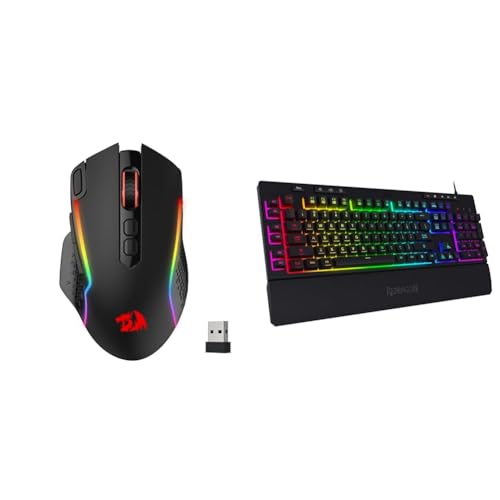 Image of Redragon M810 Pro Wireless Gaming Mouse, 10000 DPI Wired /Wireless Gamer Mouse w /Rapid Fire Key, 8 Ma