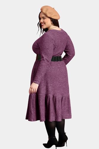 Image of RITERA Plus Size Dresses for Curvy Women Summer Spring Womens Dress V Neck Short Sleeve Casual Dress with Pockets XL-5XL