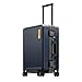 LEVEL8 Zipperless Luggage Carry on Suitcase with Protection Cover - Alluminium Hard Frame 20 Inch Trolley PC Hardside Spinner Suitcase Double TSA for Airline Hegent,Blue