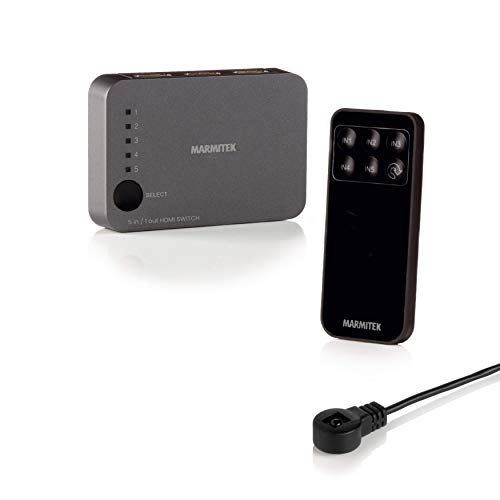 Marmitek Connect 350 UHD 2.0 - HDMI Switch 4K60 5 EIN 1 Aus HDR UHD TV
