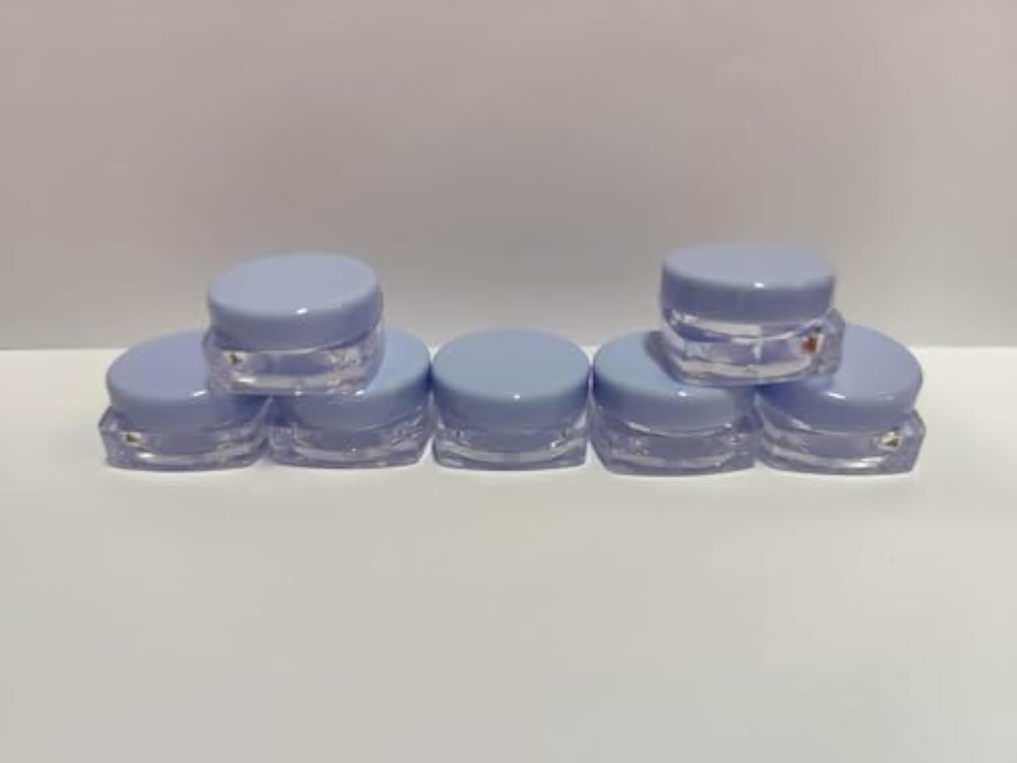 Square Transparent Acrylic Jars with Cap, 5 gm