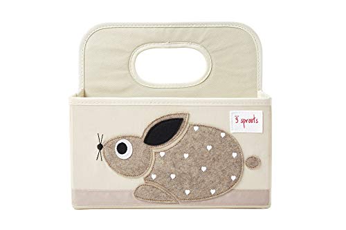 3 Sprouts Cestino da bagno per bambini, coniglio, 28 x 25 cm