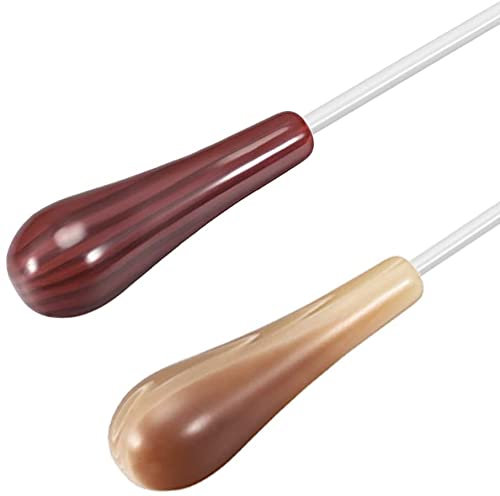 XYWHPGV Music Conductor Staff Orchestra Staff 39cm / 15.35 Inches Length Brown Red Resin Handle Musical Directing Stick 2pcs (Ea04b 47356 1F52C 862DC 9E0D2 450FF