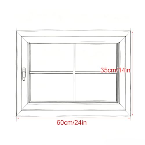 Ventana para cobertizos de jardín giratoria con cristal opaco de 60 x 35 cm 3