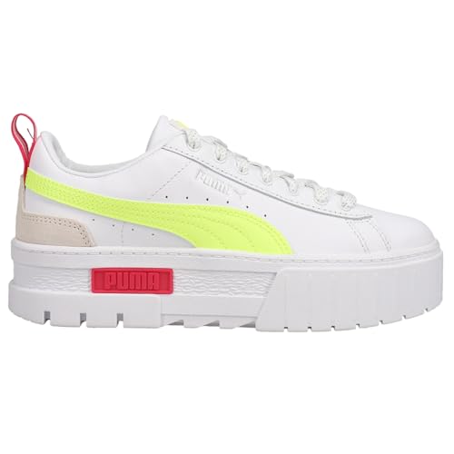 PUMA Womens Mayze E Lights Platform Sneakers Shoes Casual - White