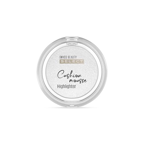 Swiss Beauty Select Cushion Mousse Highlighter| Lit-From-Within Finish | Glowy & Dewy Skin | Enriched With Nourishing Macadamia Oil | Four Gorgeous Shades | Shade-1. Pearl Glow, 10g