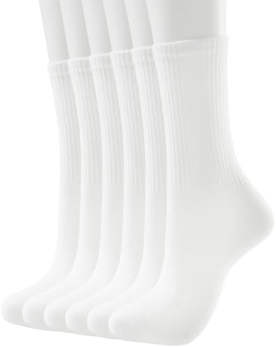SHIZEN Womens Crew Socks 3-12 Pairs Pack Size 6-11 (S2168-3W)