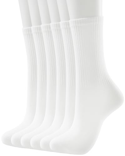 SHIZEN Womens Crew Socks 3-12 Pairs Pack Size 6-11