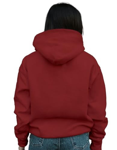 Image of Women's Printed Fleece Hoodie Sweatshirt | Soft Warm Winter Hooded Top for Women & Girls