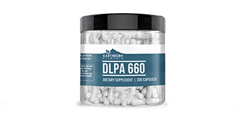 DLPA, 200 Capsules 660mg Serving, Gluten-Free, Made in USA, Naturally Sourced & Potent DL-Phenylalanine Amino Acid with No Additives, Lab-Tested for Purity, Satisfaction Guaranteed