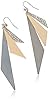 GUESS "Basic" Mixed Metal Linear Triangles Drop Earrings #1