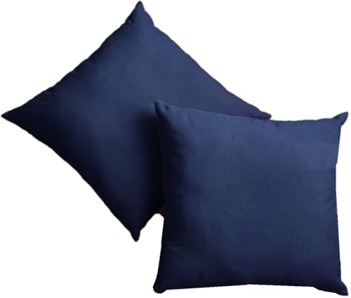La mejor selección de Cojines Walmart para comprar online. 41 2 Cojines Decorativos En loneta 100% Algodón Colores Liso Medida 45x45 cms ya Rellenos Varios Colores (Azul Marino)